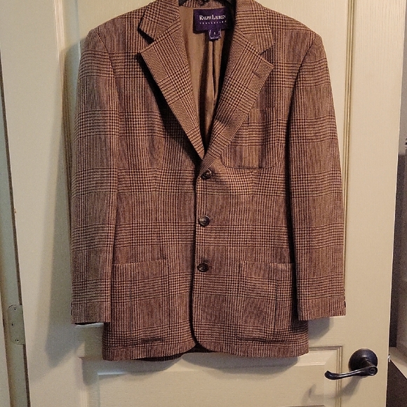 Ralph Lauren Brown Plaid Blazer